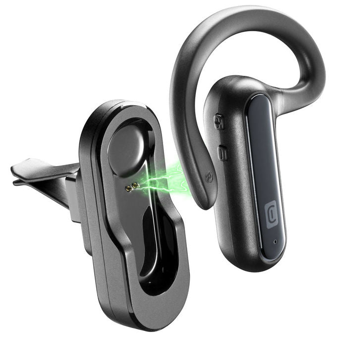 Cellularline Car Flat Auricolare Bluetooth Mono per Auto Nero Universale Leggero