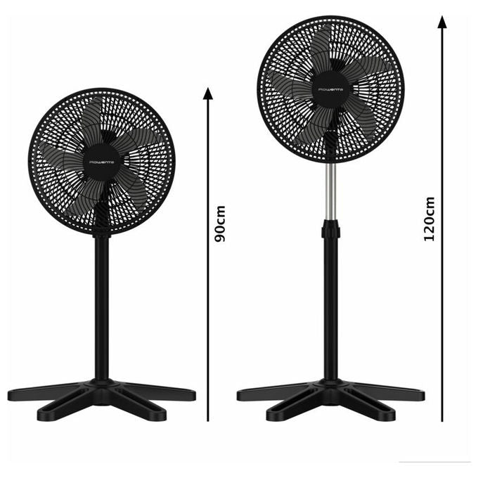 Rowenta VU3110F0 Turbo Essential Ventilatore a Piantana 40 cm 3 Velocita' Altezza Regolabile colore Nero