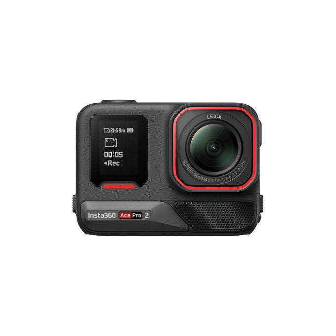 Insta360 CINSBBGA 2 Ace Pro 2 Action Cam 8K Ultra HD 50 MP sensore 1-1.3'' f-2.6 Leica impermeabile 12 m schermo touch 2.5'' colore Nero