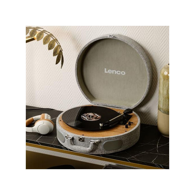 Lenco LS-66GY Giradischi Bluetooth con Altoparlanti Integrati Grigio 33-45 Giri