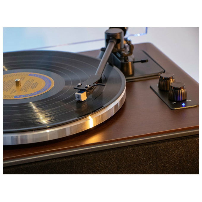 Lenco LS-470WA Giradischi a Cinghia 2 Velocita' 4 Altoparlanti 70W Bluetooth 5.0 Testina Audio Technica colore Nero