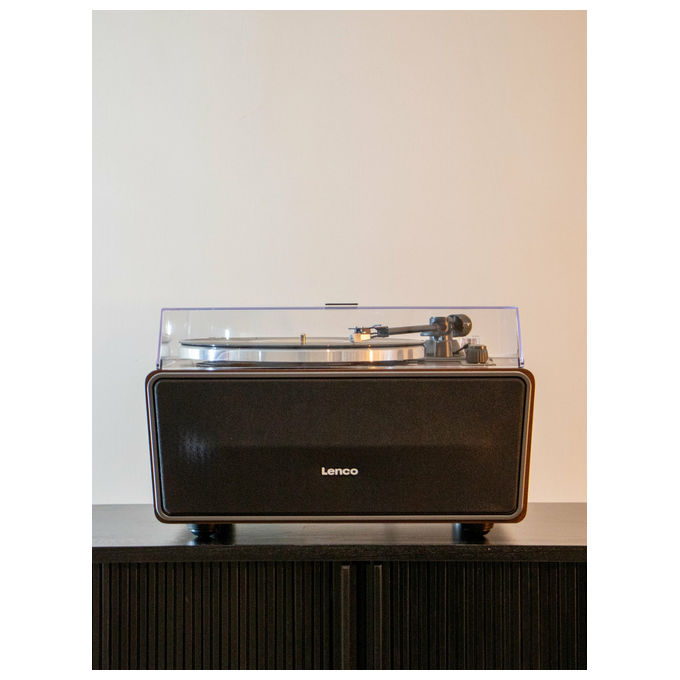 Lenco LS-470WA Giradischi a Cinghia 2 Velocita' 4 Altoparlanti 70W Bluetooth 5.0 Testina Audio Technica colore Nero