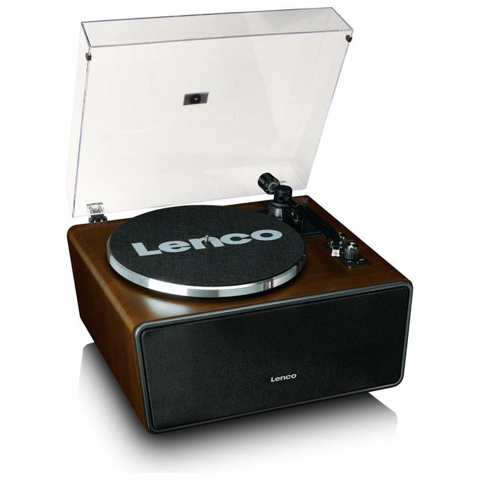 Lenco LS-470WA Giradischi a Cinghia 2 Velocita' 4 Altoparlanti 70W Bluetooth 5.0 Testina Audio Technica colore Nero