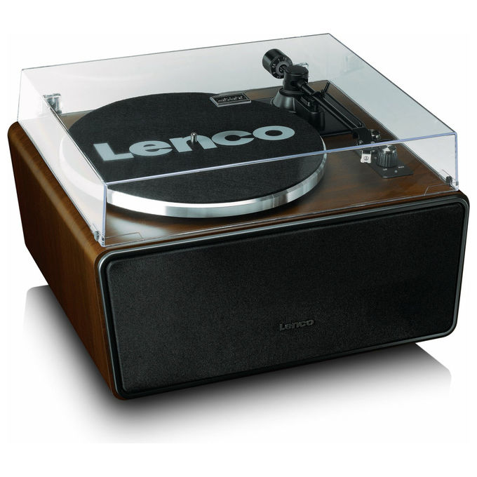 Lenco LS-470WA Giradischi a Cinghia 2 Velocita' 4 Altoparlanti 70W Bluetooth 5.0 Testina Audio Technica colore Nero