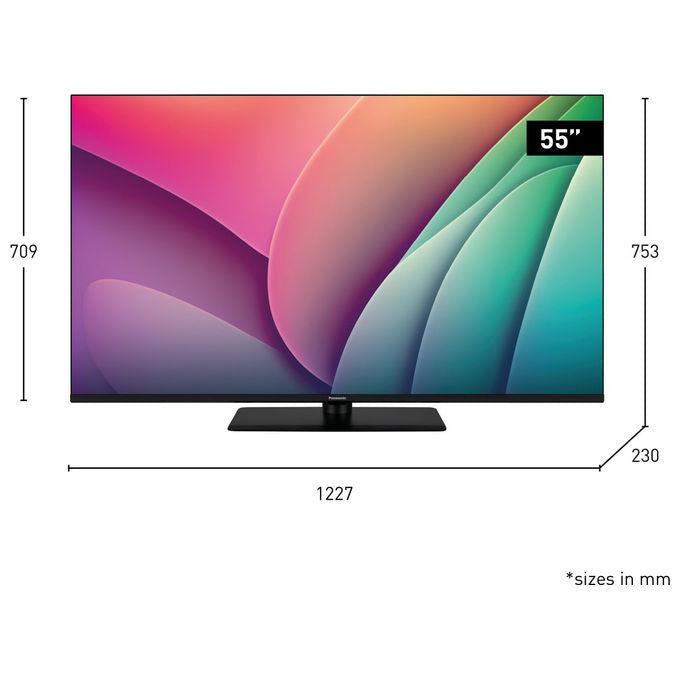 Panasonic Smart TV 55'' 4K QLED Fire TV Nero - Televisore Ultra HD Wi-Fi Bluetooth
