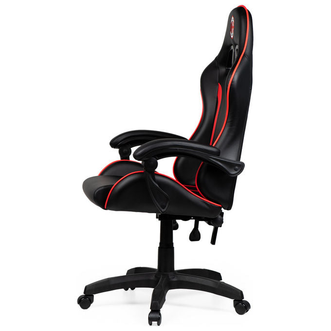 Qubick SGPN0002 Sedia Gaming AC Milan Devils Ergonomica 150 Kg Reclinabile Braccioli Imbottiti colore Nero Rosso