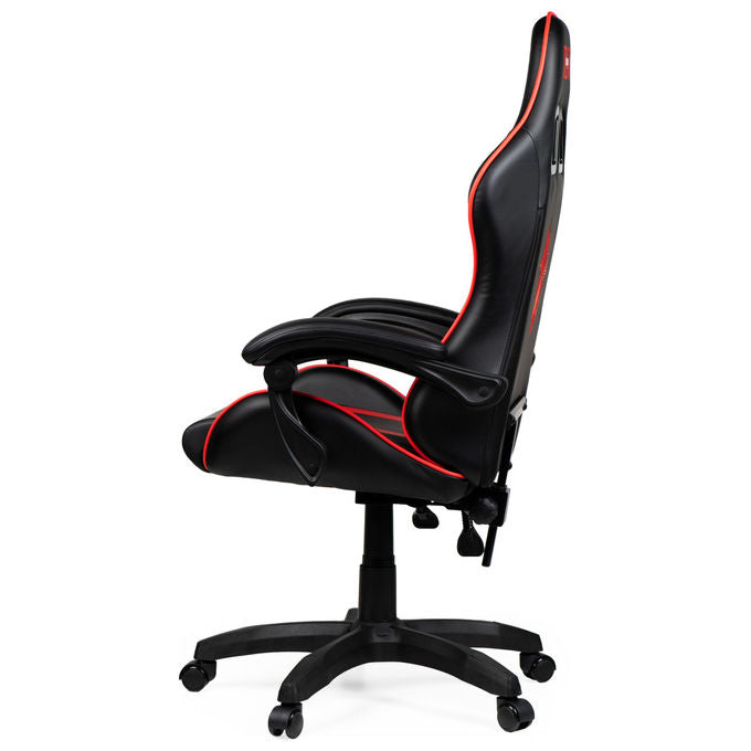 Qubick SGPN0002 Sedia Gaming AC Milan Devils Ergonomica 150 Kg Reclinabile Braccioli Imbottiti colore Nero Rosso