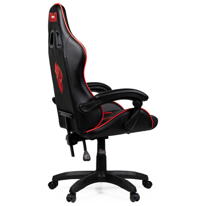 Qubick SGPN0002 Sedia Gaming AC Milan Devils Ergonomica 150 Kg Reclinabile Braccioli Imbottiti colore Nero Rosso