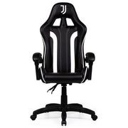 Qubick SGPN0003 Juventus Fino Alla Fine Sedia Gaming Ecopelle Imbottita 150 Kg Reclinabile colore Nero Bianco
