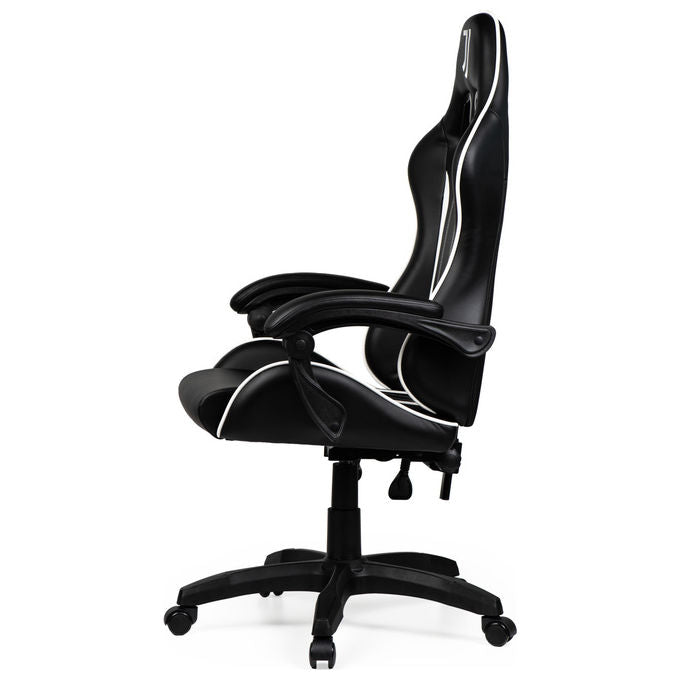 Qubick SGPN0003 Juventus Fino Alla Fine Sedia Gaming Ecopelle Imbottita 150 Kg Reclinabile colore Nero Bianco