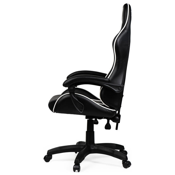 Qubick SGPN0003 Juventus Fino Alla Fine Sedia Gaming Ecopelle Imbottita 150 Kg Reclinabile colore Nero Bianco