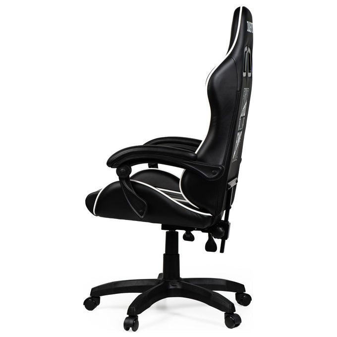 Qubick SGPN0003 Juventus Fino Alla Fine Sedia Gaming Ecopelle Imbottita 150 Kg Reclinabile colore Nero Bianco