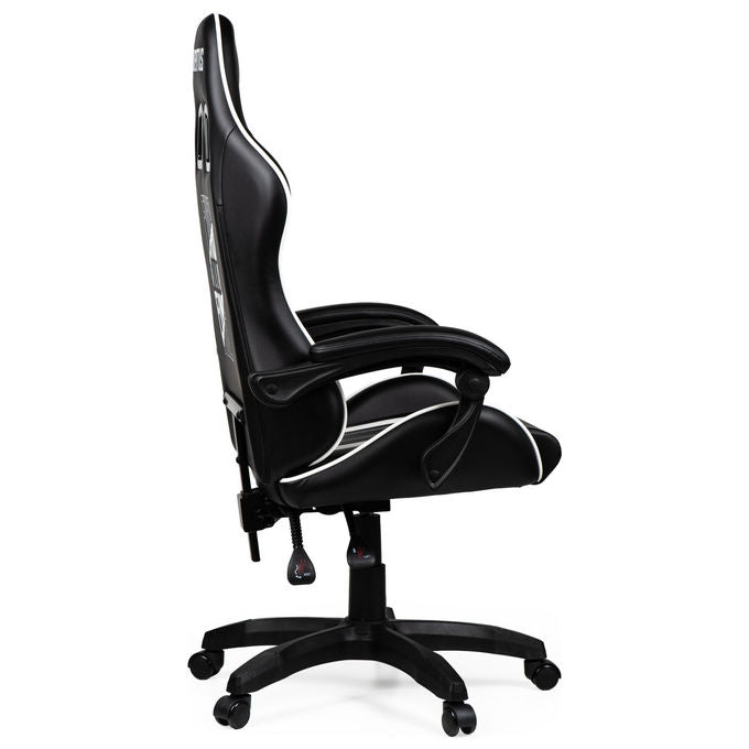 Qubick SGPN0003 Juventus Fino Alla Fine Sedia Gaming Ecopelle Imbottita 150 Kg Reclinabile colore Nero Bianco