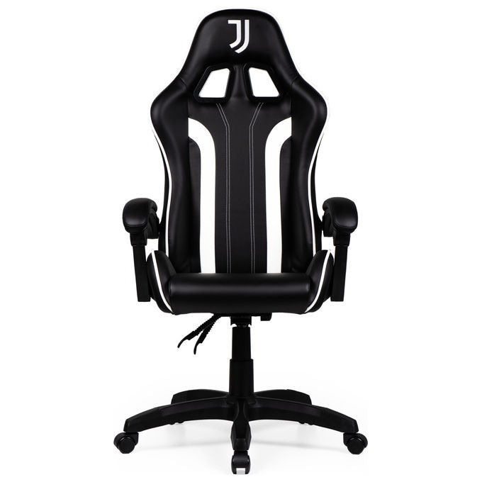 Qubick SGPN0003 Juventus Fino Alla Fine Sedia Gaming Ecopelle Imbottita 150 Kg Reclinabile colore Nero Bianco