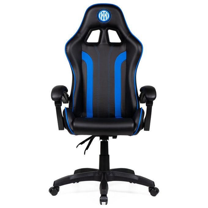 Qubick SGPN0001 Inter Snake Poltrona Gaming Ecopelle Reclinabile 120° Pistone Gas Classe 3 150 Kg colore Nero Blu