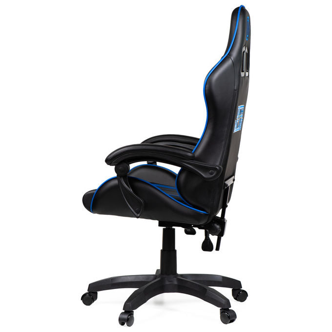 Qubick SGPN0001 Inter Snake Poltrona Gaming Ecopelle Reclinabile 120° Pistone Gas Classe 3 150 Kg colore Nero Blu
