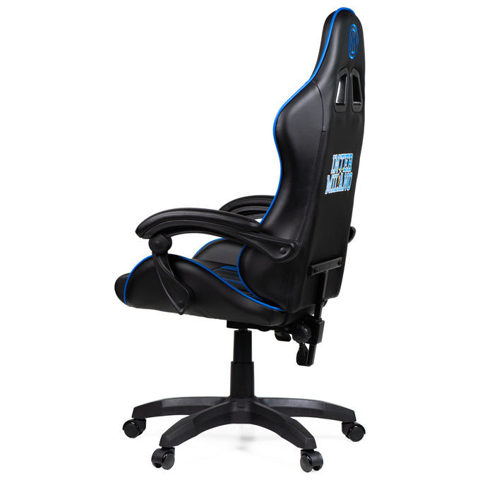 Qubick SGPN0001 Inter Snake Poltrona Gaming Ecopelle Reclinabile 120° Pistone Gas Classe 3 150 Kg colore Nero Blu