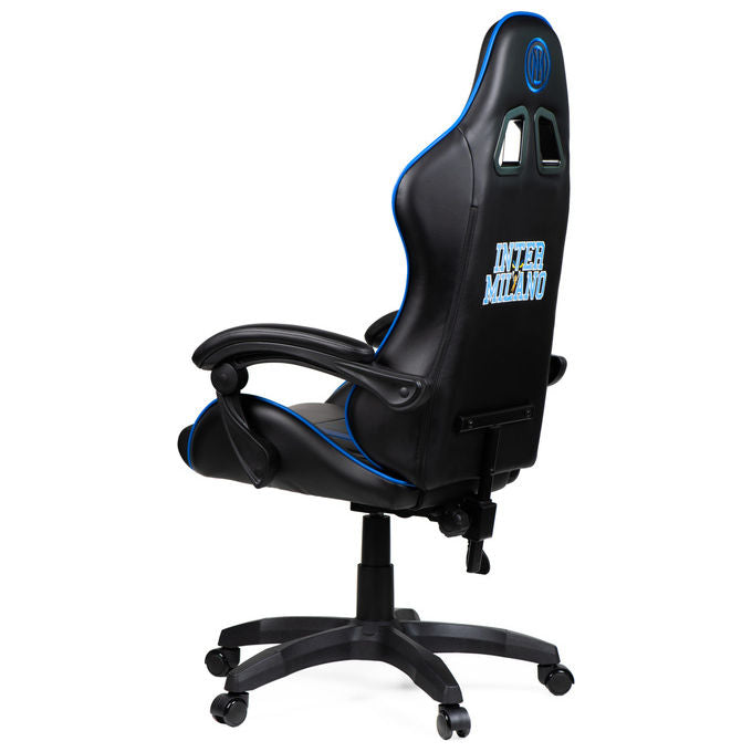 Qubick SGPN0001 Inter Snake Poltrona Gaming Ecopelle Reclinabile 120° Pistone Gas Classe 3 150 Kg colore Nero Blu