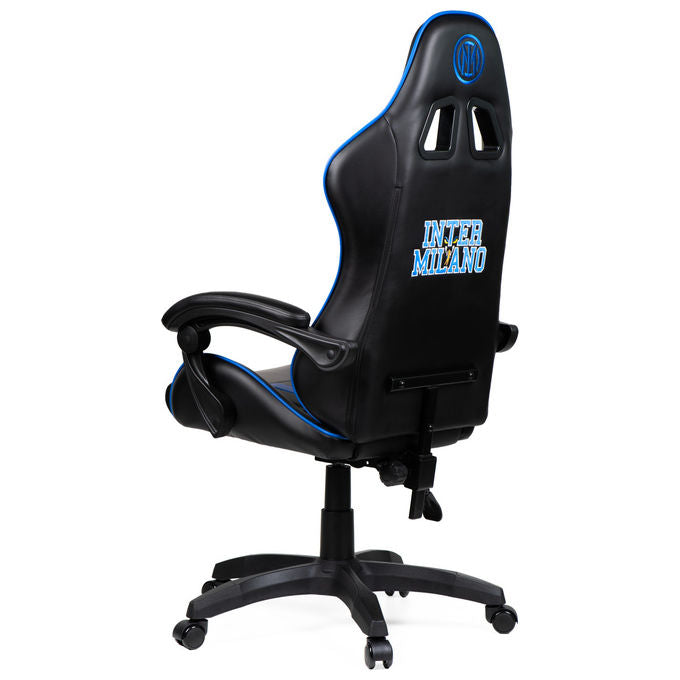 Qubick SGPN0001 Inter Snake Poltrona Gaming Ecopelle Reclinabile 120° Pistone Gas Classe 3 150 Kg colore Nero Blu