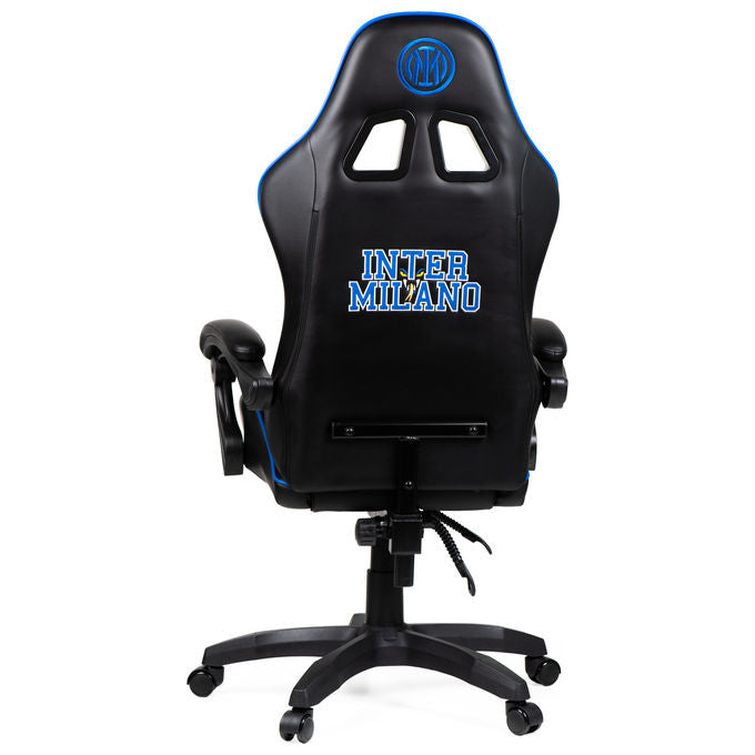 Qubick SGPN0001 Inter Snake Poltrona Gaming Ecopelle Reclinabile 120° Pistone Gas Classe 3 150 Kg colore Nero Blu