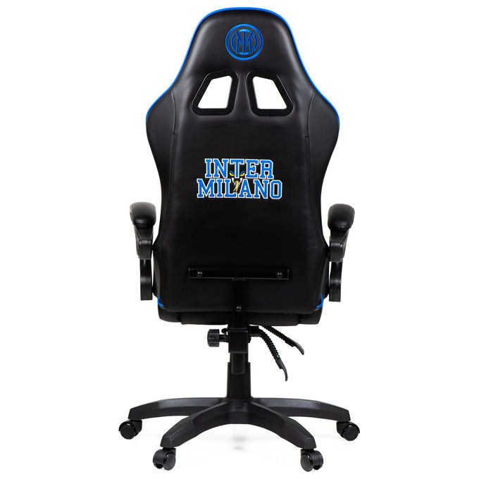 Qubick SGPN0001 Inter Snake Poltrona Gaming Ecopelle Reclinabile 120° Pistone Gas Classe 3 150 Kg colore Nero Blu
