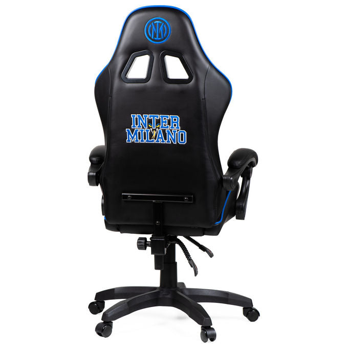 Qubick SGPN0001 Inter Snake Poltrona Gaming Ecopelle Reclinabile 120° Pistone Gas Classe 3 150 Kg colore Nero Blu