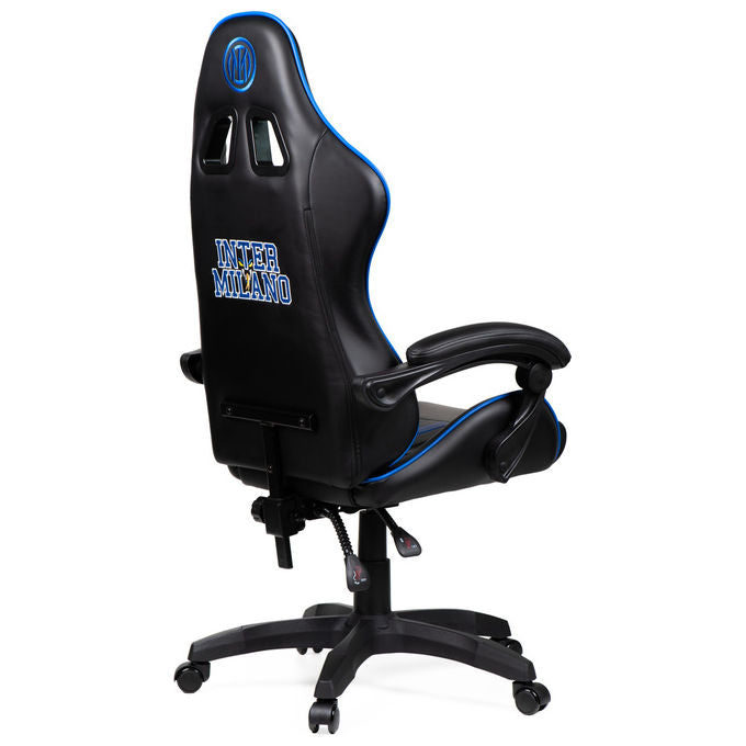 Qubick SGPN0001 Inter Snake Poltrona Gaming Ecopelle Reclinabile 120° Pistone Gas Classe 3 150 Kg colore Nero Blu