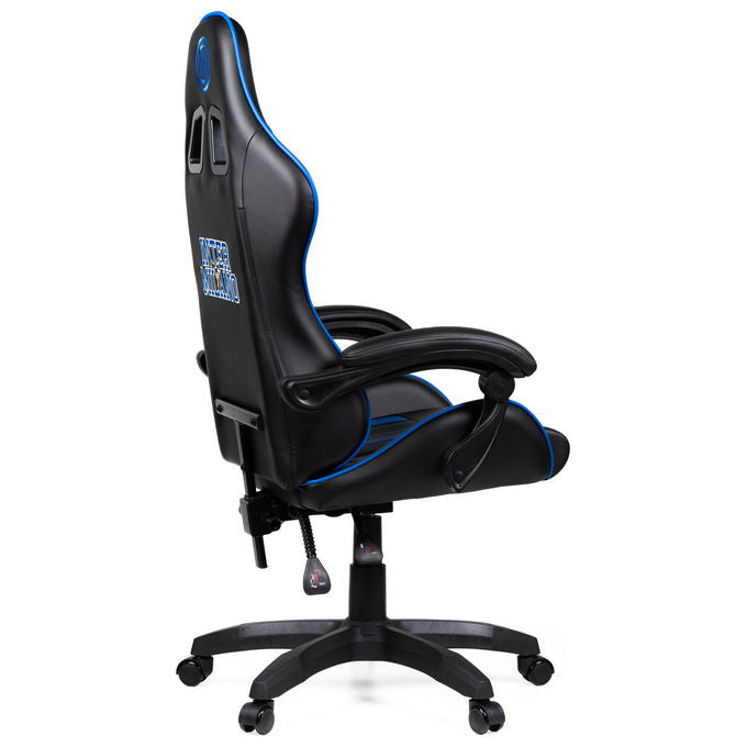 Qubick SGPN0001 Inter Snake Poltrona Gaming Ecopelle Reclinabile 120° Pistone Gas Classe 3 150 Kg colore Nero Blu