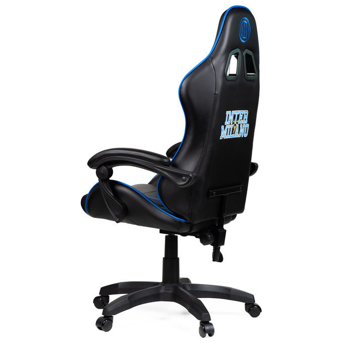 Qubick SGPN0001 Inter Snake Poltrona Gaming Ecopelle Reclinabile 120° Pistone Gas Classe 3 150 Kg colore Nero Blu