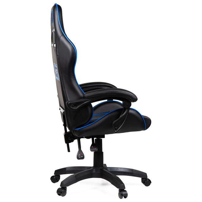 Qubick SGPN0001 Inter Snake Poltrona Gaming Ecopelle Reclinabile 120° Pistone Gas Classe 3 150 Kg colore Nero Blu