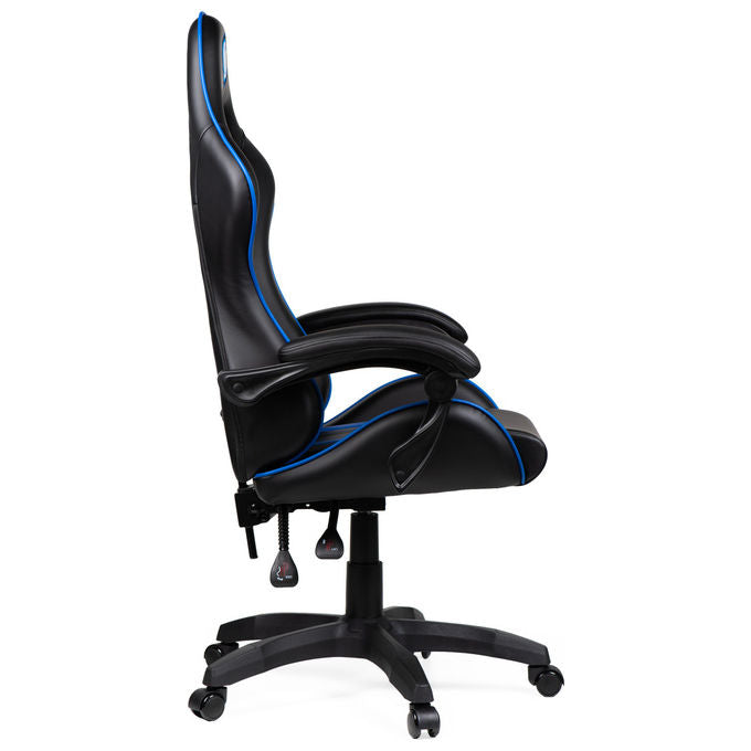 Qubick SGPN0001 Inter Snake Poltrona Gaming Ecopelle Reclinabile 120° Pistone Gas Classe 3 150 Kg colore Nero Blu