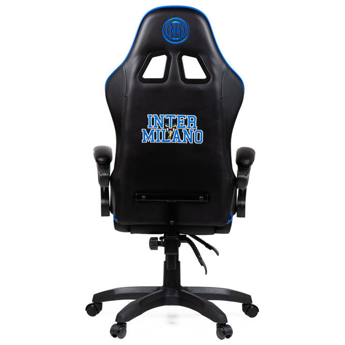 Qubick SGPN0001 Inter Snake Poltrona Gaming Ecopelle Reclinabile 120° Pistone Gas Classe 3 150 Kg colore Nero Blu