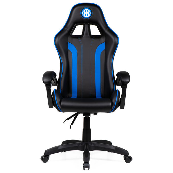 Qubick SGPN0001 Inter Snake Poltrona Gaming Ecopelle Reclinabile 120° Pistone Gas Classe 3 150 Kg colore Nero Blu