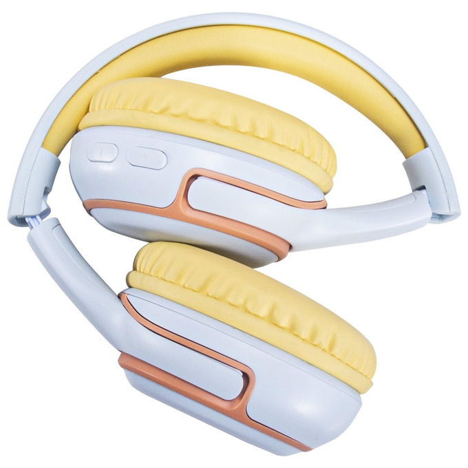 Qubick CGSW0001 Cuffie Gaming Wireless Pieghevoli Blu Chiaro per PC e Console