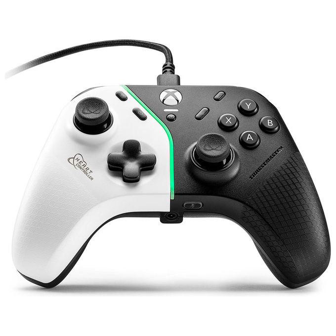 Thrustmaster H.E.A.R.T. Gamepad USB per PC e Xbox One - Nero e Bianco, 16 Tasti