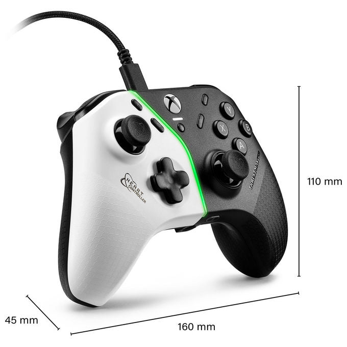 Thrustmaster H.E.A.R.T. Gamepad USB per PC e Xbox One - Nero e Bianco, 16 Tasti