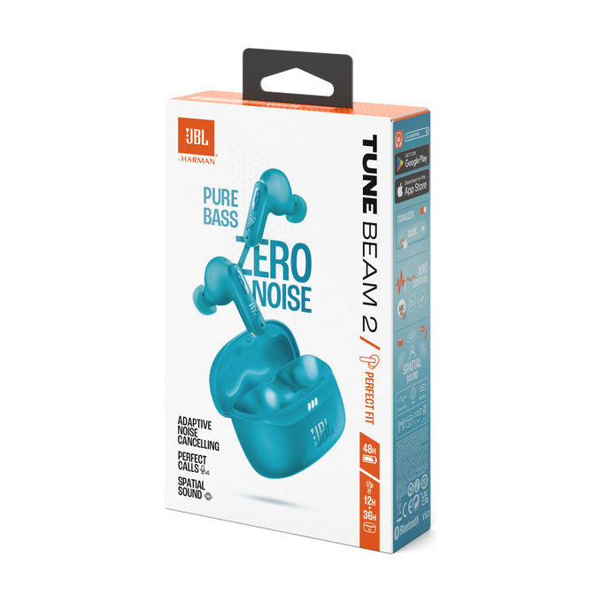 JBL JBLTBEAM2TQE Tune Beam 2 Auricolari True Wireless In-ear Bluetooth 5.3 ANC 48h IP54 colore Turchese
