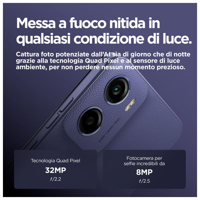 Motorola PB6S0002SE moto e15 Smartphone 6.67'' 4G 2GB 64GB Android 14 Go Dual SIM Batteria 5200mAh colore Lavanda