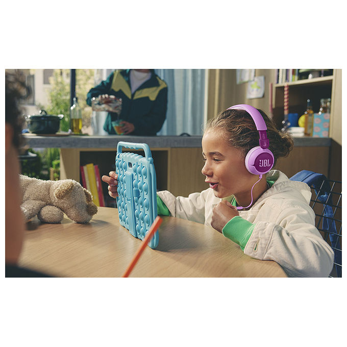 JBL JBLJR320PUR Junior 320 Cuffie On-Ear Cablate per Bambini Microfono Integrato Safe Sound 85 dB Pieghevoli colore Viola