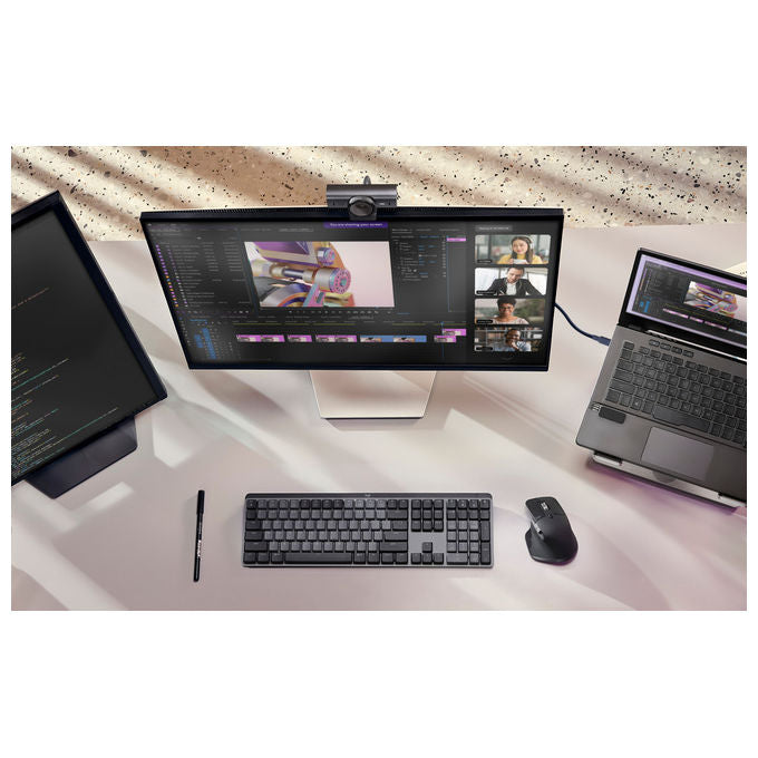 Logitech MX Brio Webcam 4K Ultra HD USB 3.2 30fps Zoom 4x Grafite Compatibile Win-Mac