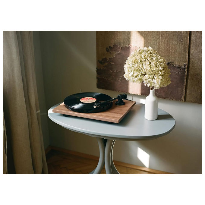 Pro-Ject E1 BT Giradischi a Cinghia Semiautomatico Bluetooth 5.2 Testina AT3600L 33 45 rpm 65 dB colore Nero