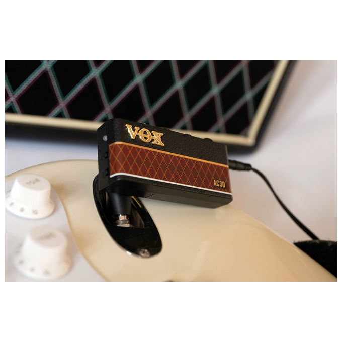 VOX amPlug3 AC30 Amplificatore per Chitarra Elettrica Cablato 3.5mm Nero Marrone