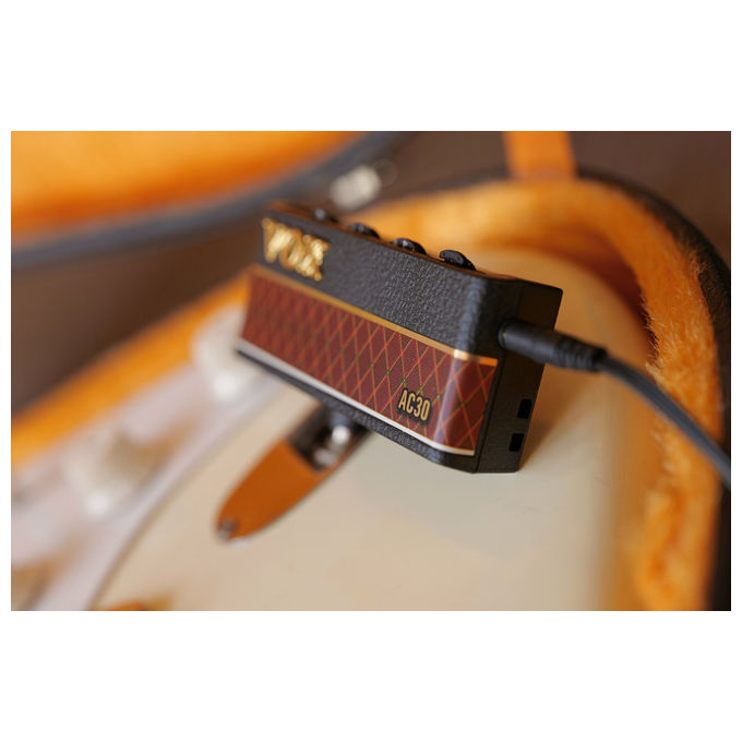 VOX amPlug3 AC30 Amplificatore per Chitarra Elettrica Cablato 3.5mm Nero Marrone