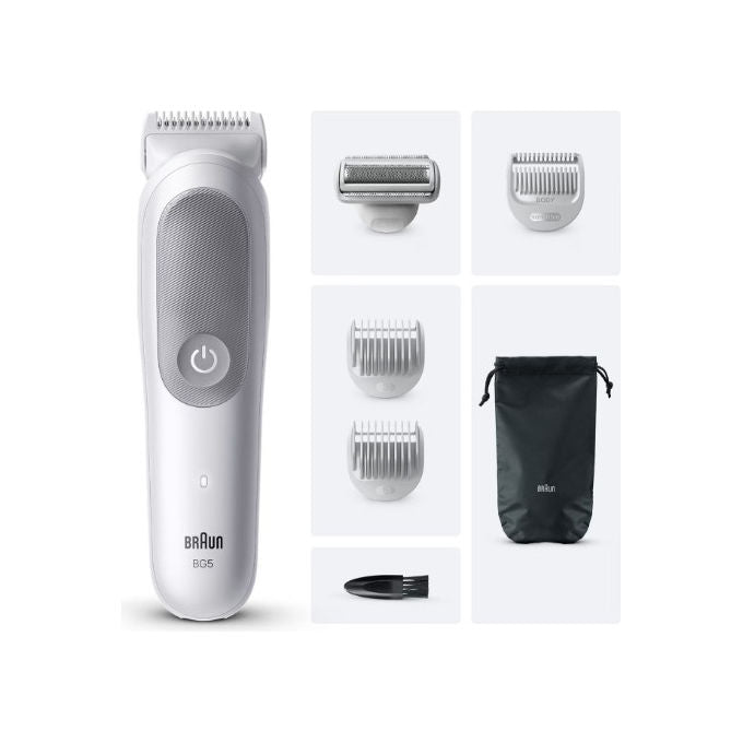 Braun BG5550 Series 5 Rifinitore Corpo Regolabarba Wet and Dry 100 min autonomia colore Grigio
