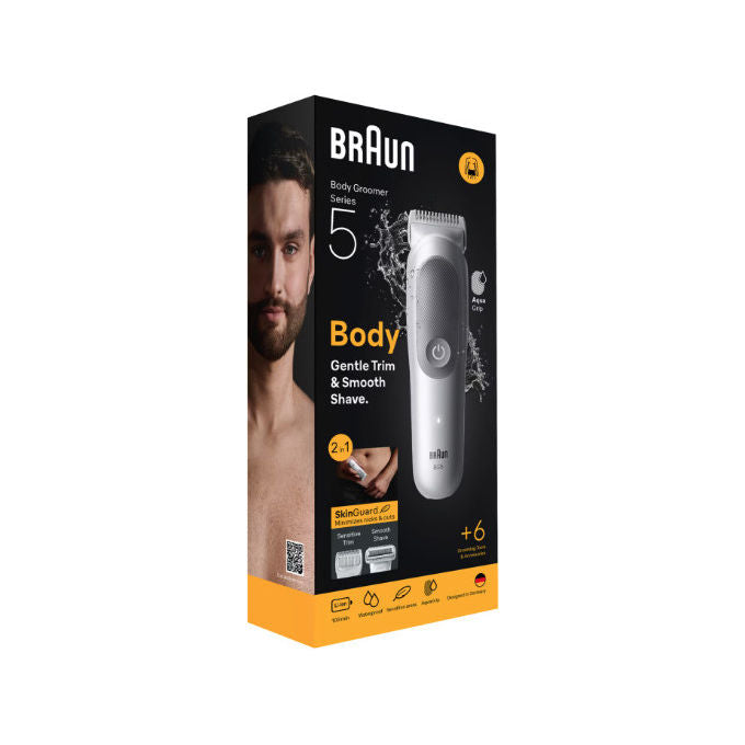 Braun BG5550 Series 5 Rifinitore Corpo Regolabarba Wet and Dry 100 min autonomia colore Grigio