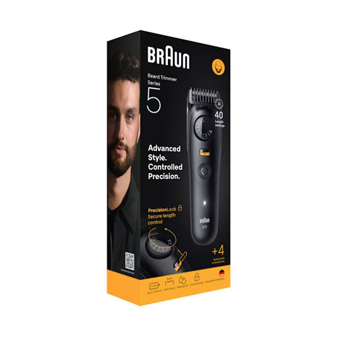 Braun BT5520 Serie 5 Regolabarba Wet and Dry 40 Lunghezze 0,5 mm autonomia 120 min batteria ioni di litio colore Nero
