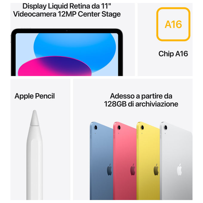 Apple iPad 11 Wi-Fi 512GB Argento