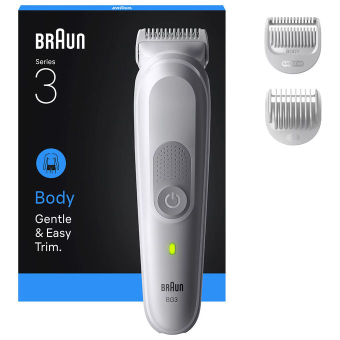 Braun BG3530 Series 3 Rasoio elettrico Body Groomer SkinGuard impermeabile autonomia 80 min colore Grigio