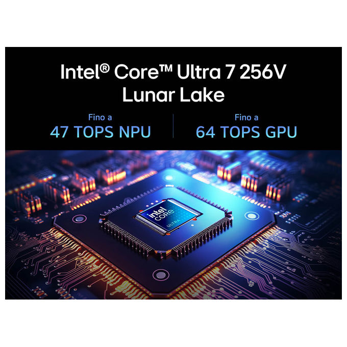 LG 17Z90TL Gram AI Notebook 17'' Intel Core Ultra 7 256V 16GB RAM 512GB SSD Wi-Fi 7 Windows 11 Home colore Nero