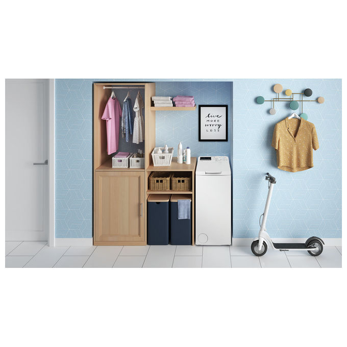 Indesit BTW B7251P IT Lavatrice Carica dall'Alto 7 Kg 1200 rpm Classe B Motore Inverter 14 Programmi (90x40x60 cm) colore Bianco